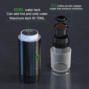 3-in-1 Portable Coffee Maker – Compatible with Capsules, Ground Coffee, and Perfect for Travel